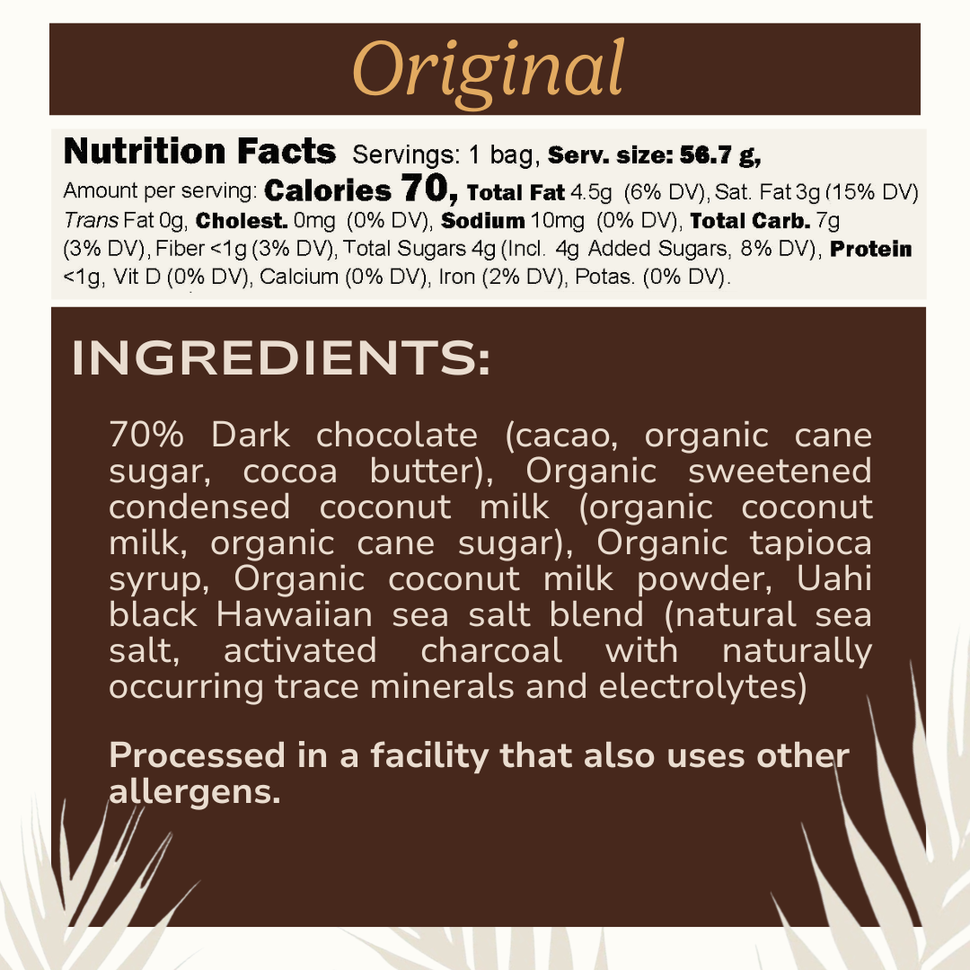 Dark Chocolate Coconut Fudge - Original Flavor (4-piece box)