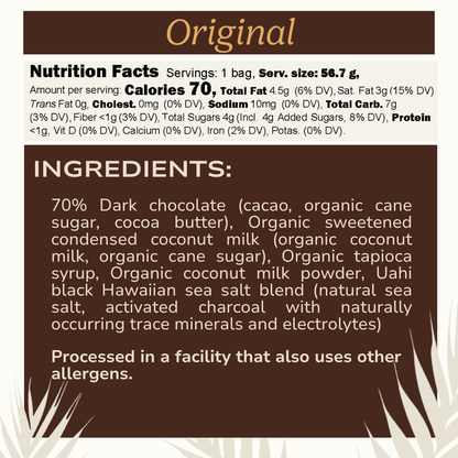 Dark Chocolate Coconut Fudge - Original Flavor (4-piece box)