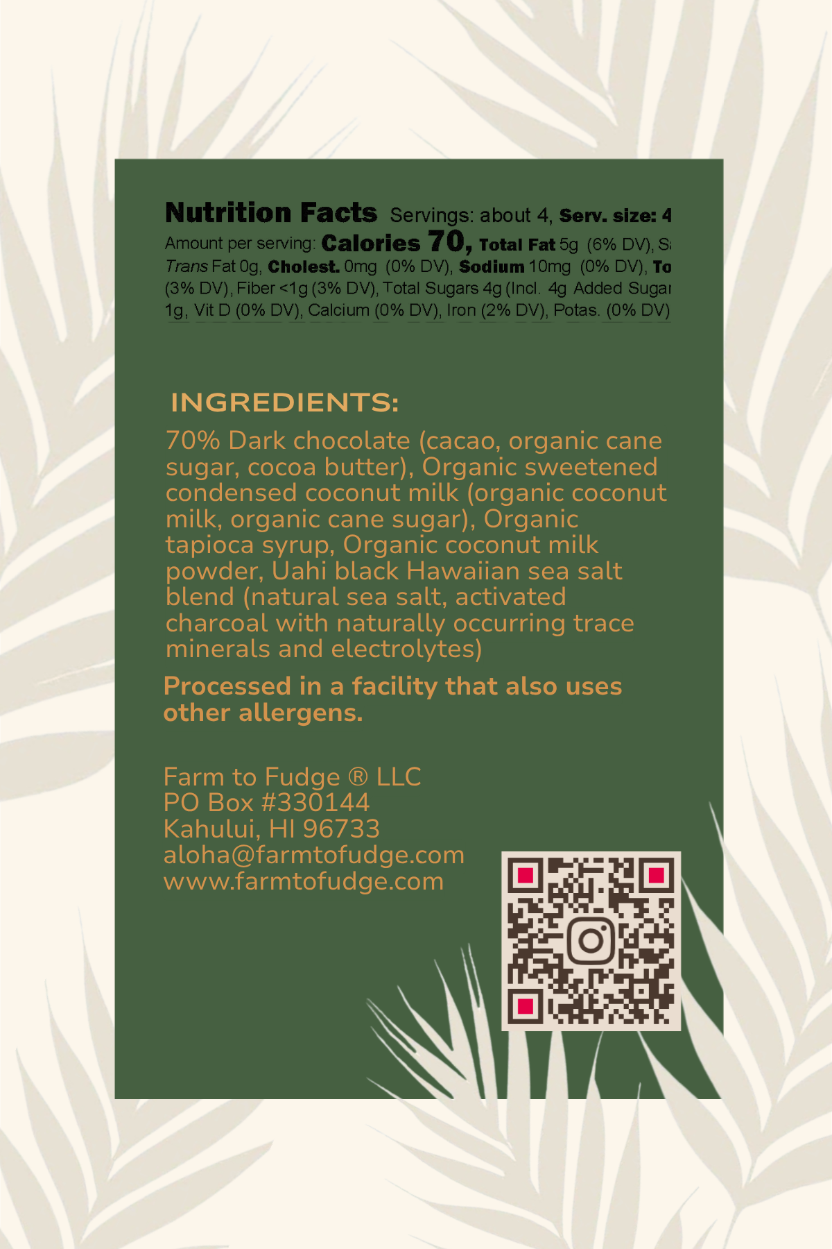 Original Recipe Fudge Bites Nutritional information 