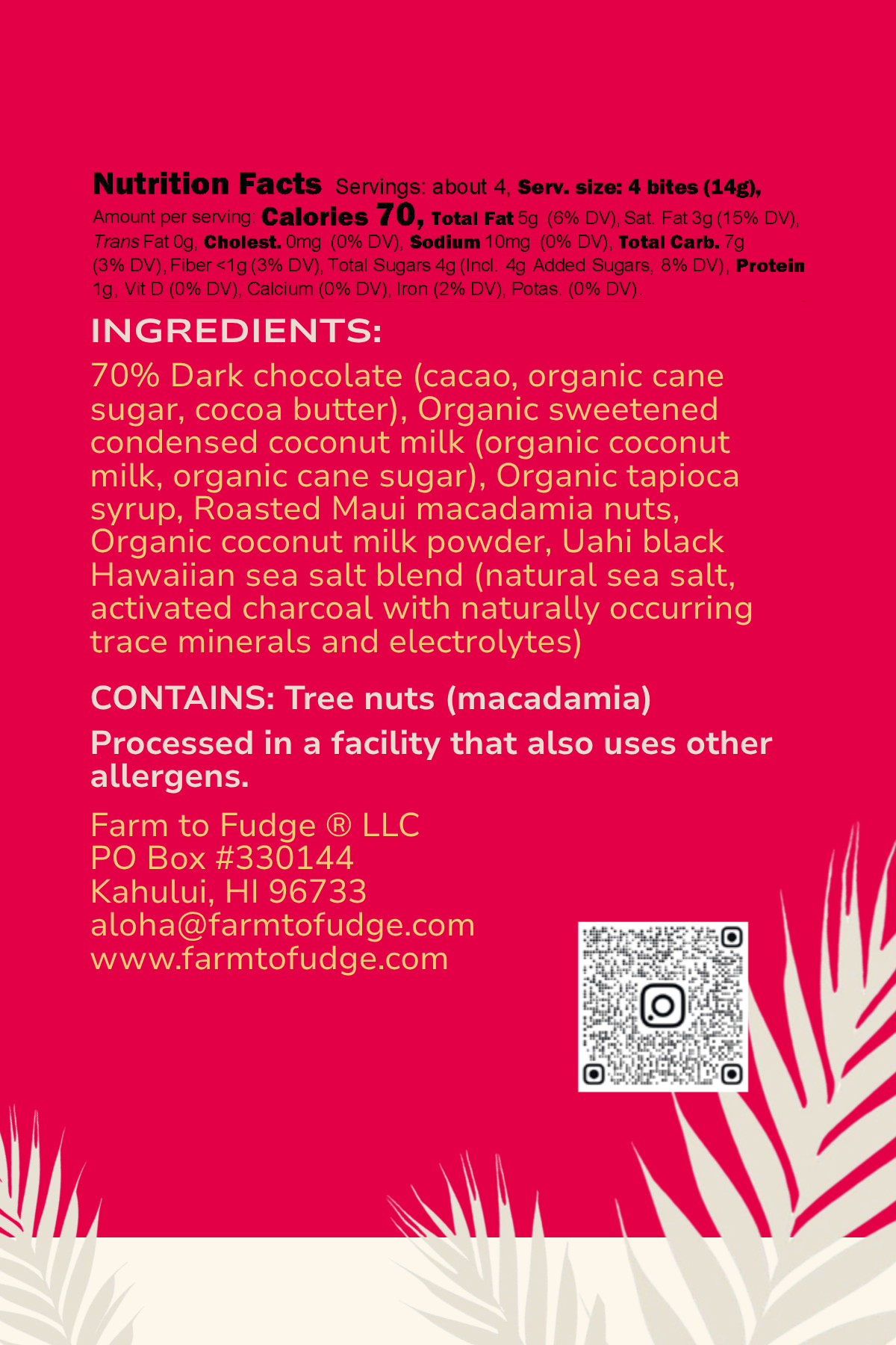 Signature  Fudge Bites - Farm to Fudge Maui